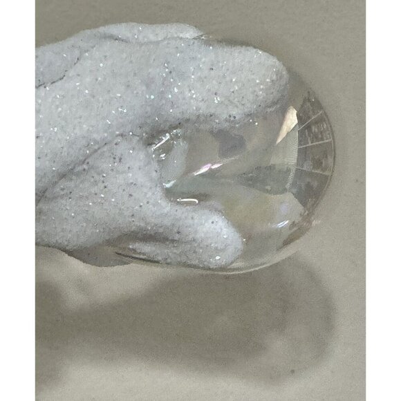 3 Blown Glass Glitter Icicle Teardrop Christmas Ornaments Sugar Mica 6” Vintage - Picture 5 of 7